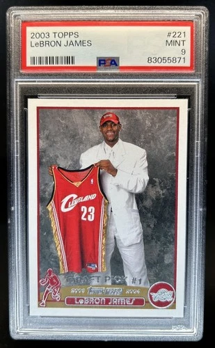 2003-04 Topps LeBron James Rookie RC #221 Cavaliers PSA 9