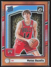2024 PANINI DONRUSS OPTIC MATAS BUZELIS HYPER ORANGE PRIZM 75/299 ROOKIE BULLS