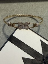9CT Gold Ladies Solid Butterfly Hook Bangle