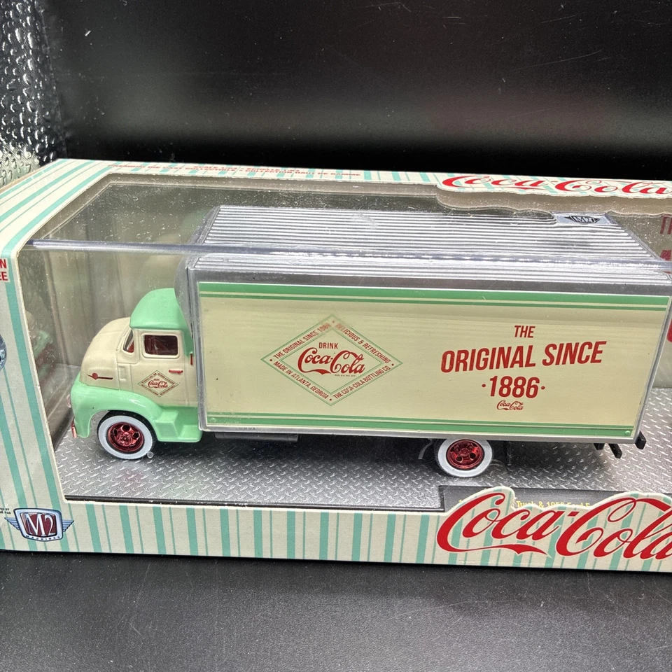 M2 Machines Coca Cola - 1956 Ford COE & 1956 Ford F-100 Truck chase Hauler #750 - Image 3 of 4