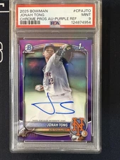 #CPA-JTO Jonah Tong 2025 Bowman Chrome Auto #/250 Mets Auto Purple Refractor