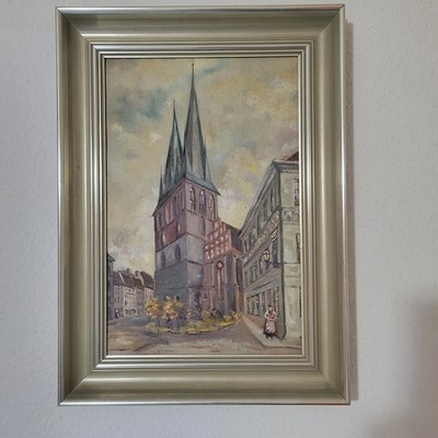 Gemälde Nikolaikirche, Nikolaiviertel, Knoblauchhaus,  Berlin nach 1880, Poststr