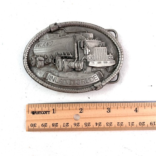 Fibbia cintura camion cisterna grezza interna argento antico edizione limitata 363/1000 - Foto 4 di 4