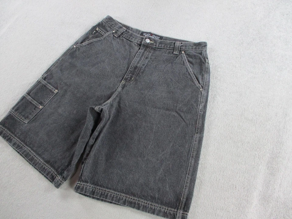 Pantalones Cortos Guess Jeans Para Hombre 38 Ropa de Trabajo Carpintero Bolsillos Utilitarios De Colección Denim Foto 2 de 4