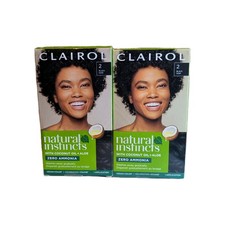 2 BOXES Clairol Natural Instincts SEMI Demi-permanent Dye 2 Black Hair Color New
