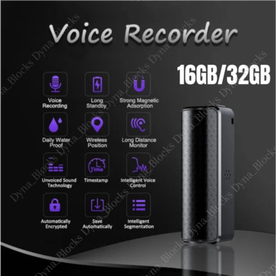 Spy Digital Voice Activated Recorder Mini Hidden Audio Recording Device 16/32GB