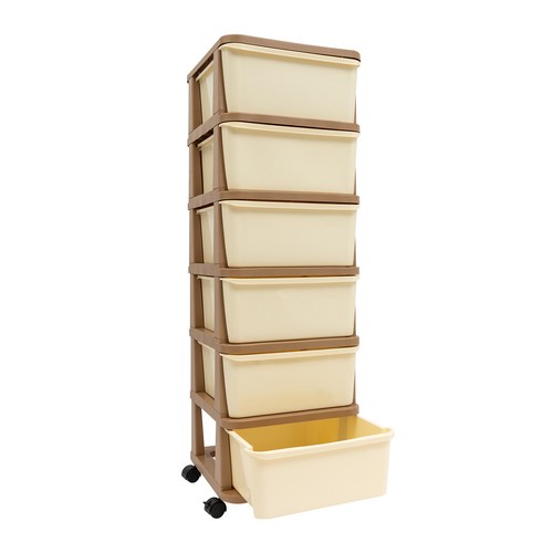 6 Tiers Storage Cabinet Large Plastic Storage Cabinet Drawer Storage Cart +Wheel - Picture 21 of 23