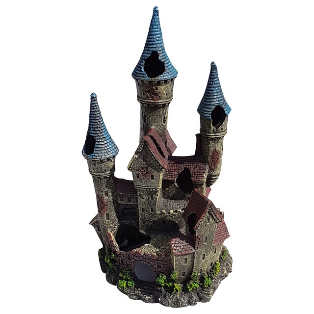 Medieval Castle Fortress With Three Turrets Aquarium Fish Tank Decor Ornament Xl For Sale Online Ebay