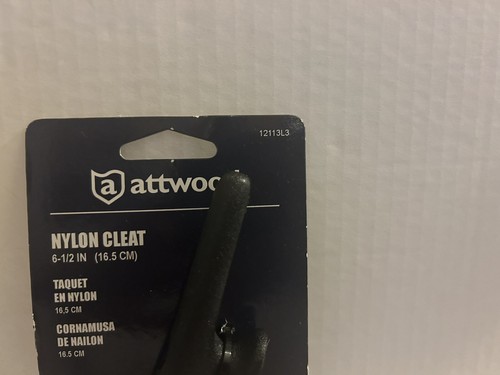 Attwood 12113L3 Black Nylon 6.5" Strong, lightweight cleat, for #12 screws - Picture 2 of 10