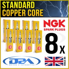 8x NGK BKR6EQUA 6872 Standard Spark Plugs For AUDI A8 4.2 05/03-->02/07