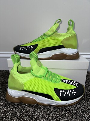 Versace Chain Reaction Green / Black Cross Runner Sneaker | eBay