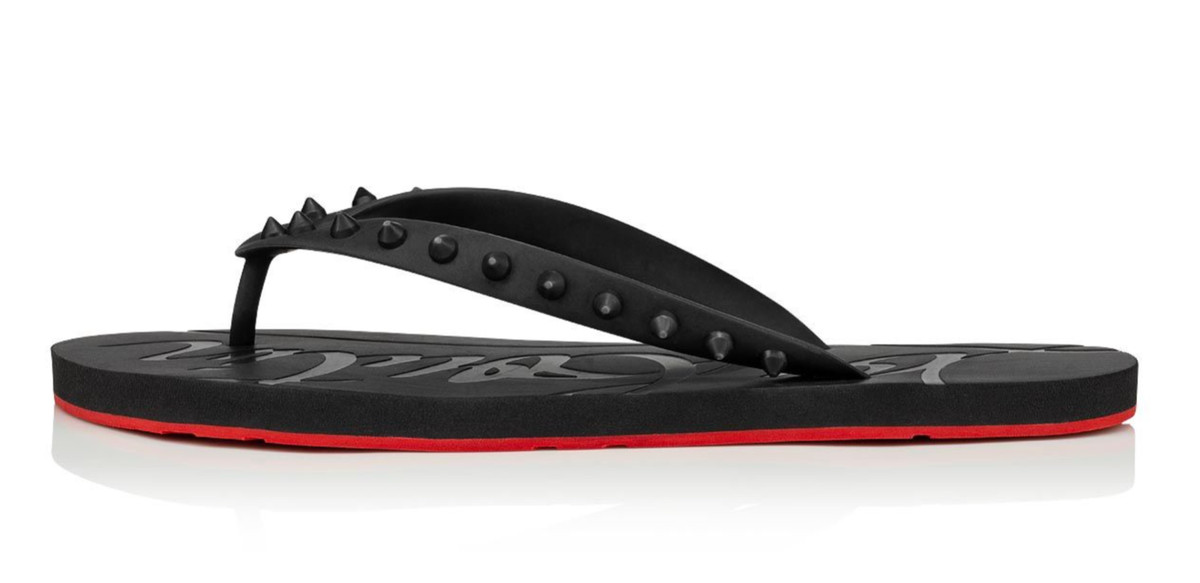 christian louboutin loubi flip flops