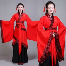 Cinese Antico Han Fu Abito Donna Palco Costume Danza Performance Cosplay