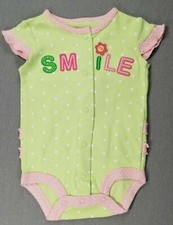 Baby Girl New Vintage Carter's 3 Month Smile Romper Outfit