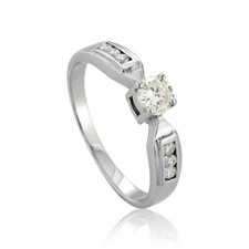0.63ct Diamond Ring Gold 18K Fine Jewelry Authentic Anniversary Wedding Present