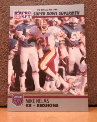 FOOTBALL CARD FRESH FROM BOX PRO SET SUPER BOWL SUPERMEN MIKE NELMS ...