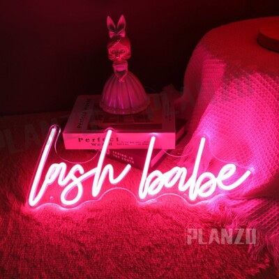 Lash Babe Neon Light Sign LED Girl's Party Nail Store Wall Decor Christmas Gifts