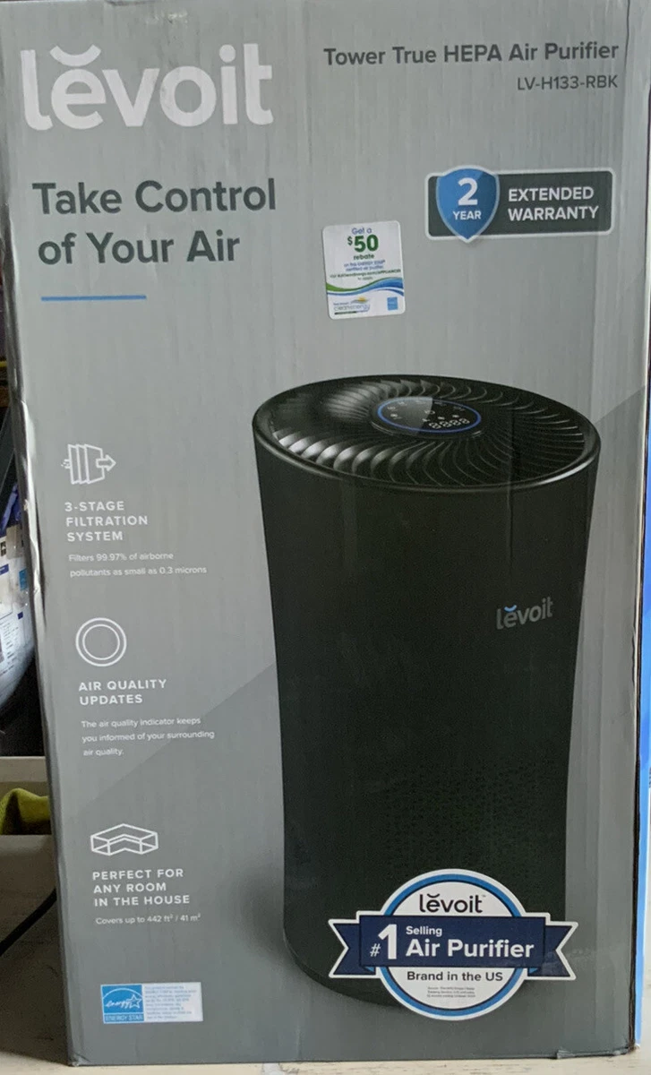 Levoit Tower True HEPA Air Purifier LV H133 RBK little