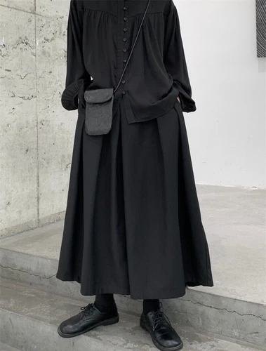 Damen Street Style lockere Hose weites Bein japanische Freizeithose Rock Hose - Bild 13 von 13