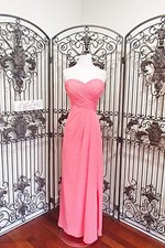 V247 BILL LEVKOFF 1207 CORAL SZ 10 248 STRAPLES FORMAL BRIDESMAID GOWN DRESS