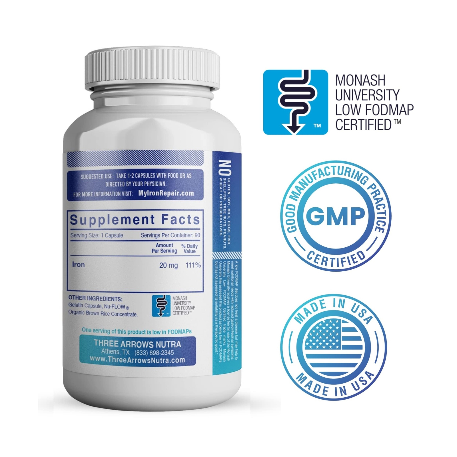 Iron Repair Simply Heme Iron Supplement, Best Absorption & Gentle on