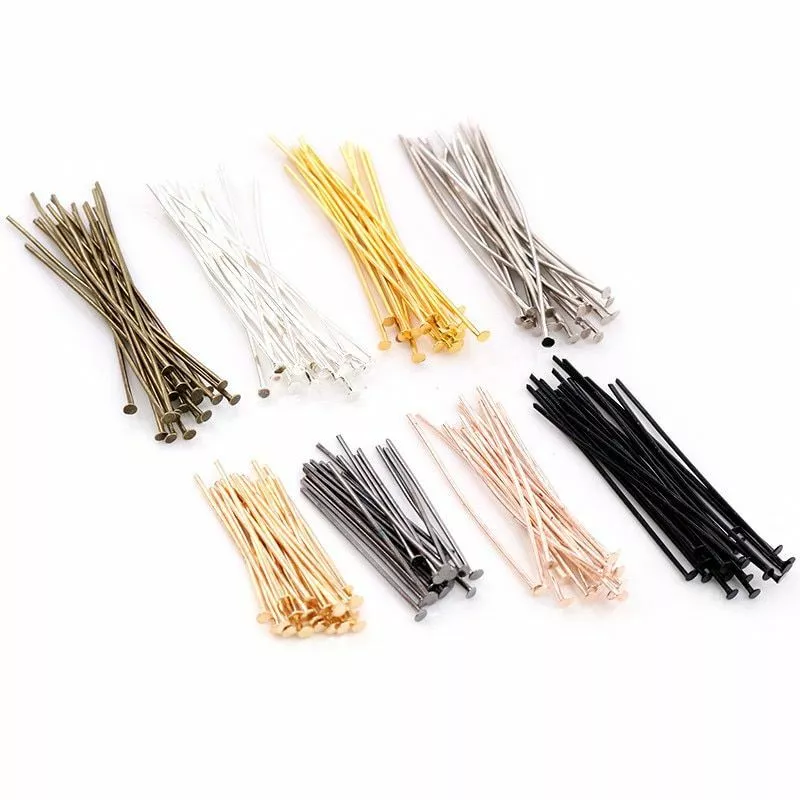 200pc 40 45 50mm Flat Head Pins Headpins Earrings DIY Pin Jewelry