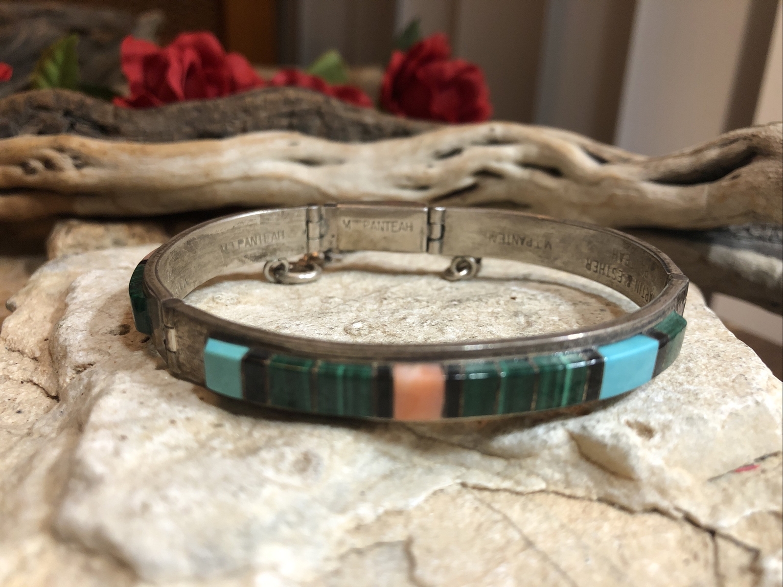 MARTIN  & ESTHER PANTEAH ZUNI Sterling Coral Mala… - image 2