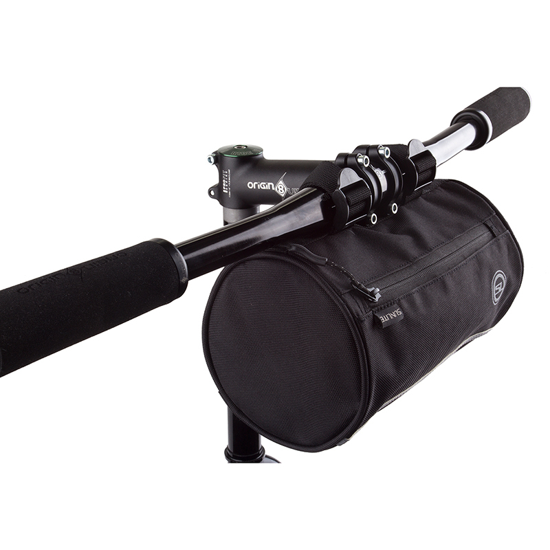 Bike Handlebar Roll Bag Straps 8.6x4.7x4.7" 150 C.i. Black