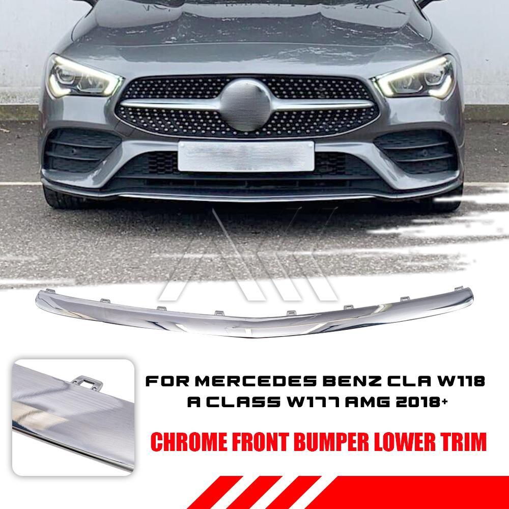 For Mercedes A-Class W177 AMG CLA W118 AMG Front Bumper Chrome 