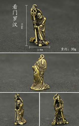18 piezas/juego de estatuillas de latón macizo dieciocho Arhat estatua adorno para el hogar estatuillas nuevas - Imagen 20 de 20