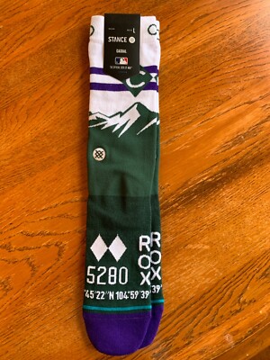 Stance MLB Colorado Rockies City Connect Crew Socks Size Mens L (9-13), 2022