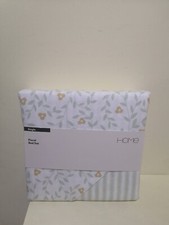 Home Floral Print Bed set Duvet 200x135cm Single Green 100% Brushed Cotton