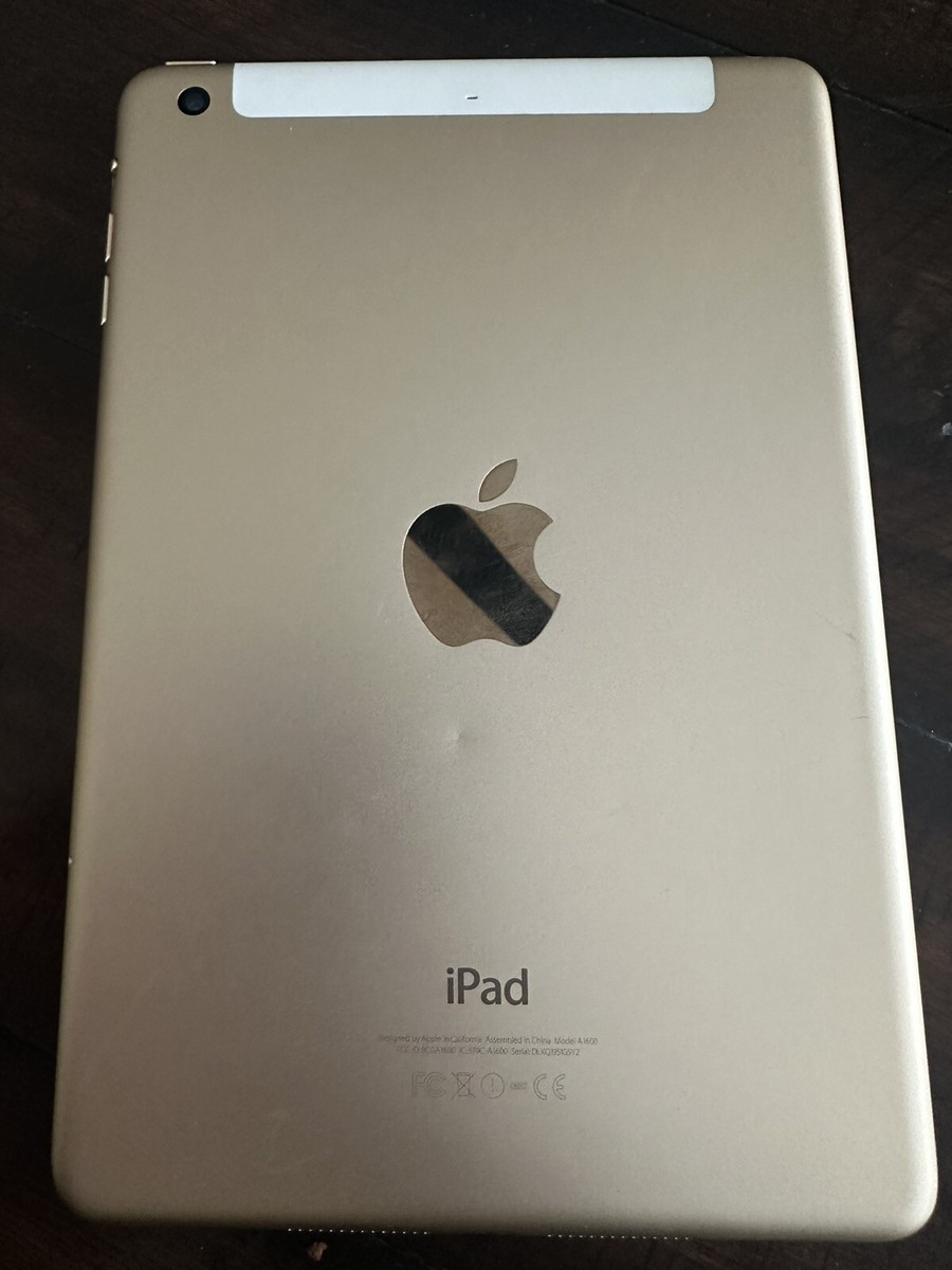 Apple iPad Mini 3 A1600 Cellular 7.9-Inch Gold Tablet