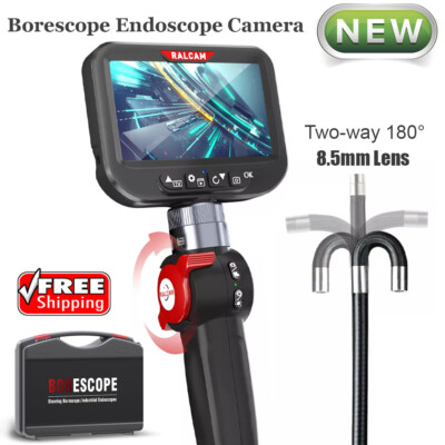 Endoscope Camera 4.3'' IPS Screen HD Two-Way Articulating Borescope 3.28ft 1080P