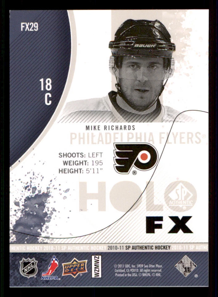 2010-11 SP Authentic Holoview FX #FX29 Mike Richards - Image 2 of 2