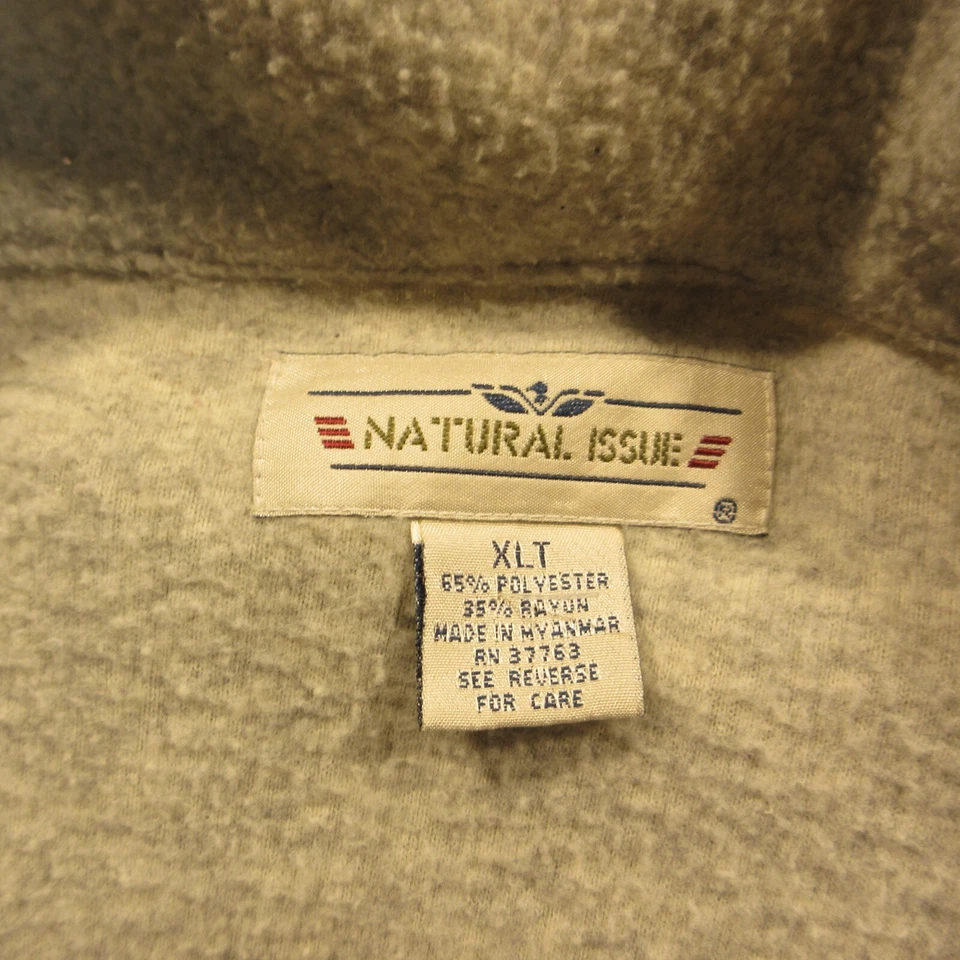 Мужской флисовый свитер на молнии Natural Issue размер XLT - Изображение 2 из 4