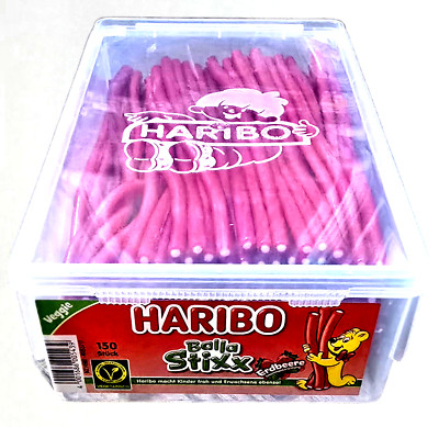 Haribo Balla Stixx Erdbeere 150St. Dose /Fruchtgummi/Weingummi / Veggie