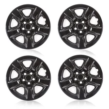 4 17" Black Wheel Skins Hub Caps Full Rim Skin Covers For Toyota RAV4 2006-2012