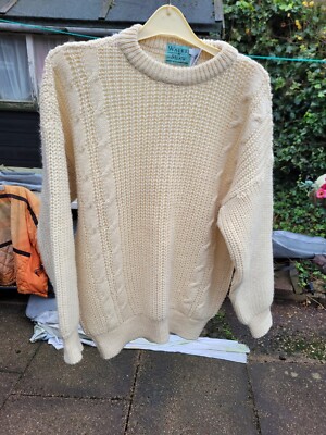Vintage.Pure Wool Arran Cable Jumper.Von Walker&Shaw.Gebraucht.42cht/LTH24