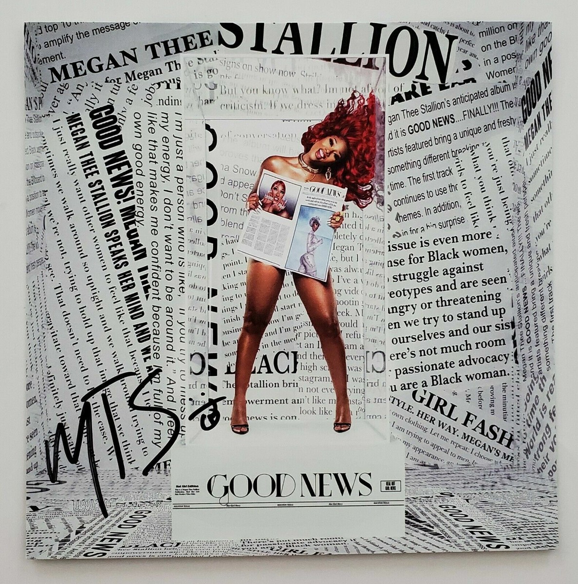 Megan Thee Stallion Good News 直筆サイン Megan Thee Stallion Signed Good News CD Cover Jewel Case Insert
