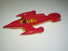 Vintage Space Ship Rocket Toy Rare 1950s Pyro X 200 RED/YELLOW HARD PLASTIC