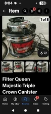 FILTER QUEEN Majestic Triple Crown Vacuum w/ Power Head & Attachments - Working