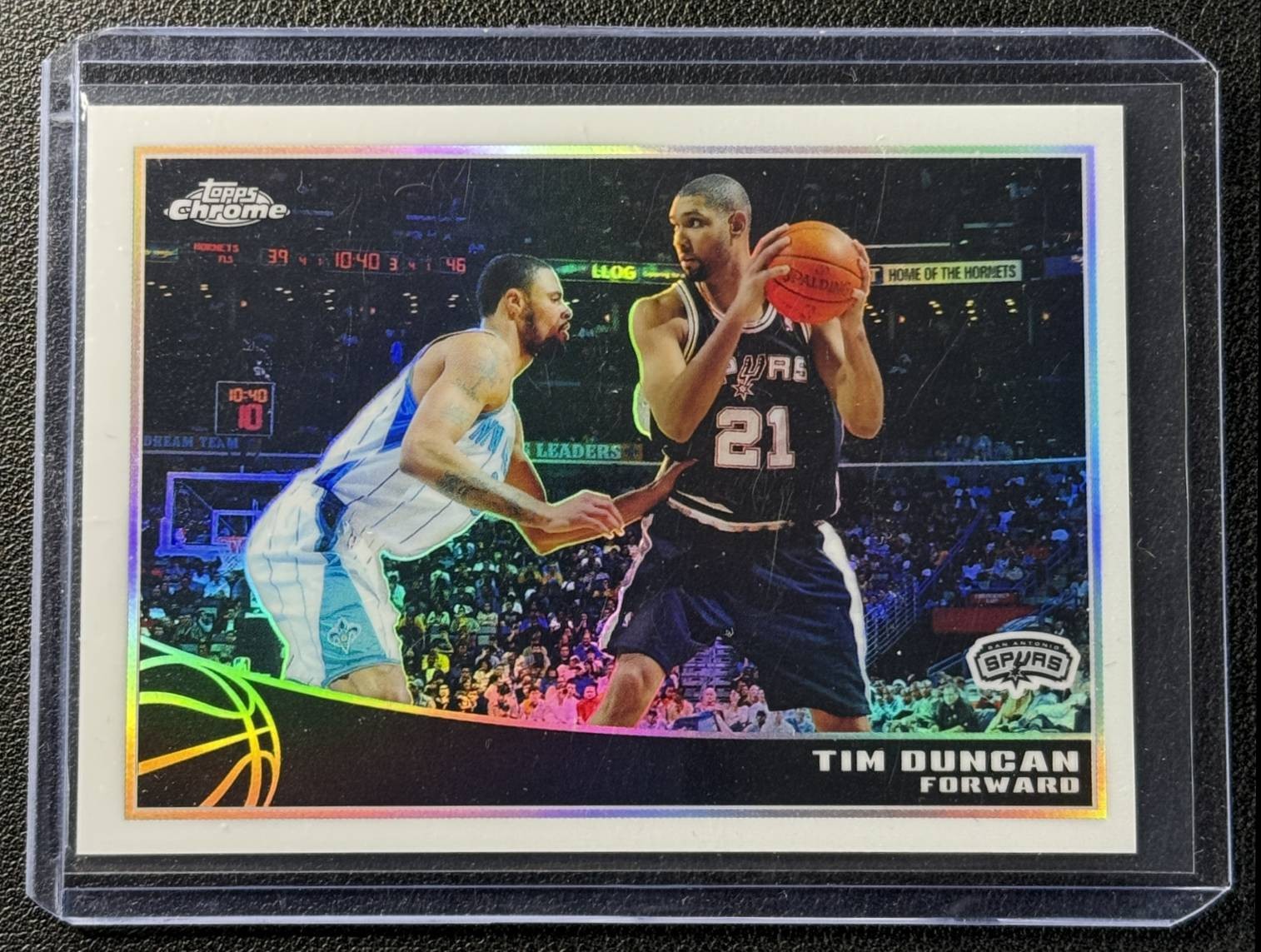 TIM DUNCAN 2009-10 TOPPS #86 CHROME REFRACTOR 219/500 SPURS