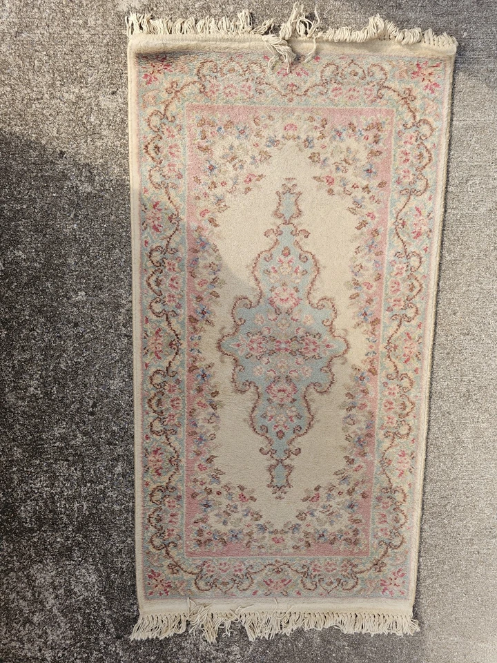 Juego de 2 alfombras de lana Karastan ~ diseño Kirman ~ patrón 784 ~ 2 pies 10 pulgadas X 5 pies 6 pulgadas Foto 2 de 4