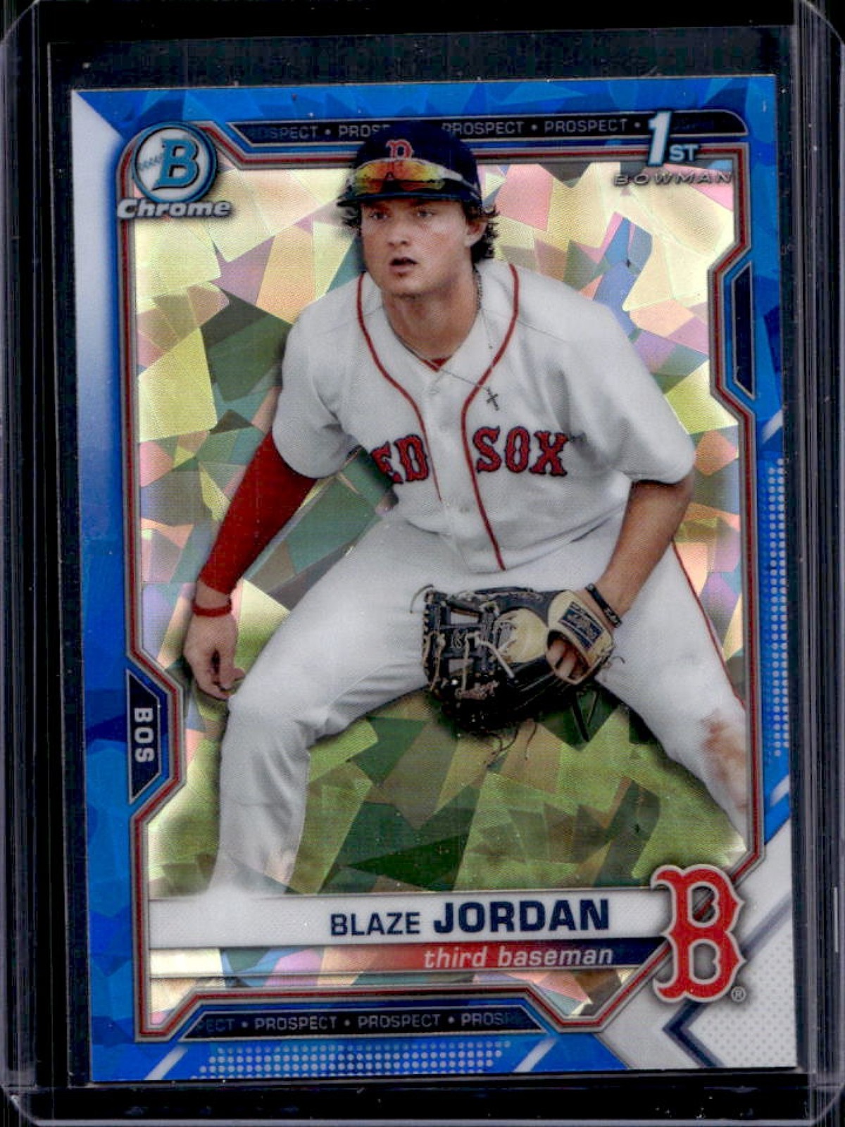 2021 Bowman Sapphire Blaze Jordan Chrome 1st Prospect #BCP-71 Red Sox