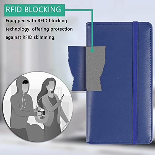 как выглядит PU Leather Checkbook Cover for Register Duplicate Deep Blue Simple Style фото