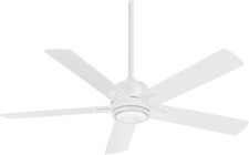 MINKA-AIRE F619L-WHF Stout 54" Ceiling Fan LED Light Remote Flat White