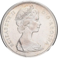 [#1117717] Canada, Elizabeth II, Dollar, 1967, Royal Canadian Mint, Silver, AU