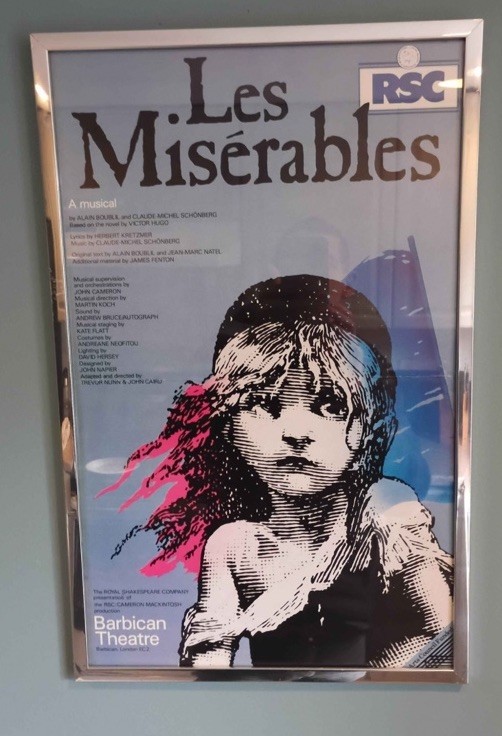 Les Miserables WORLD PREMIERE barbican Poster Window Card Musical Broadway