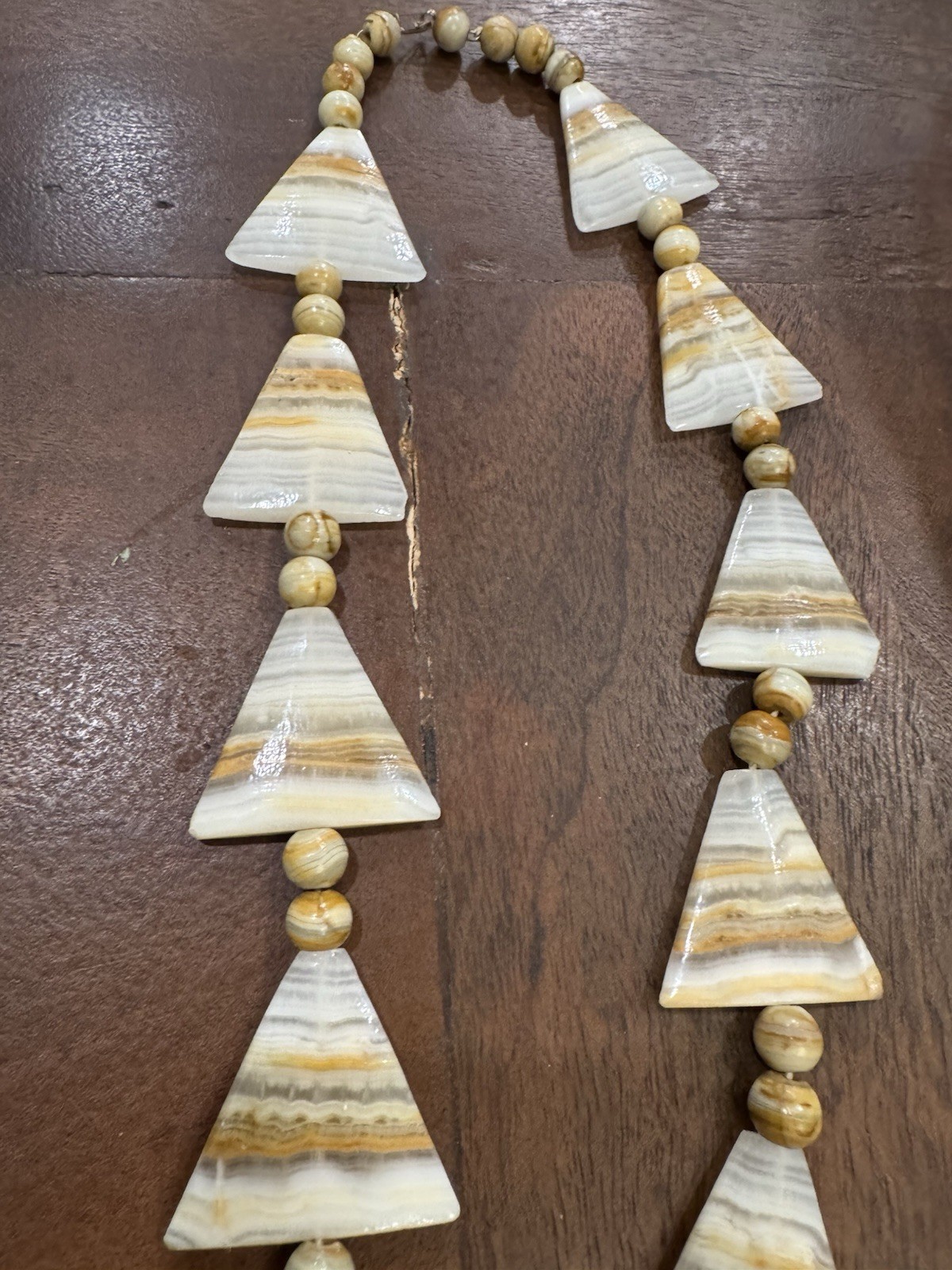 Handmade Beaded Statement Necklace Headdress Natu… - image 6